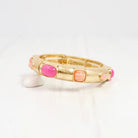 Regal Stone Stretch Bracelet Pink-Bracelet-Caroline Hill-LouisGeorge Boutique, Women’s Fashion Boutique Located in Trussville, Alabama