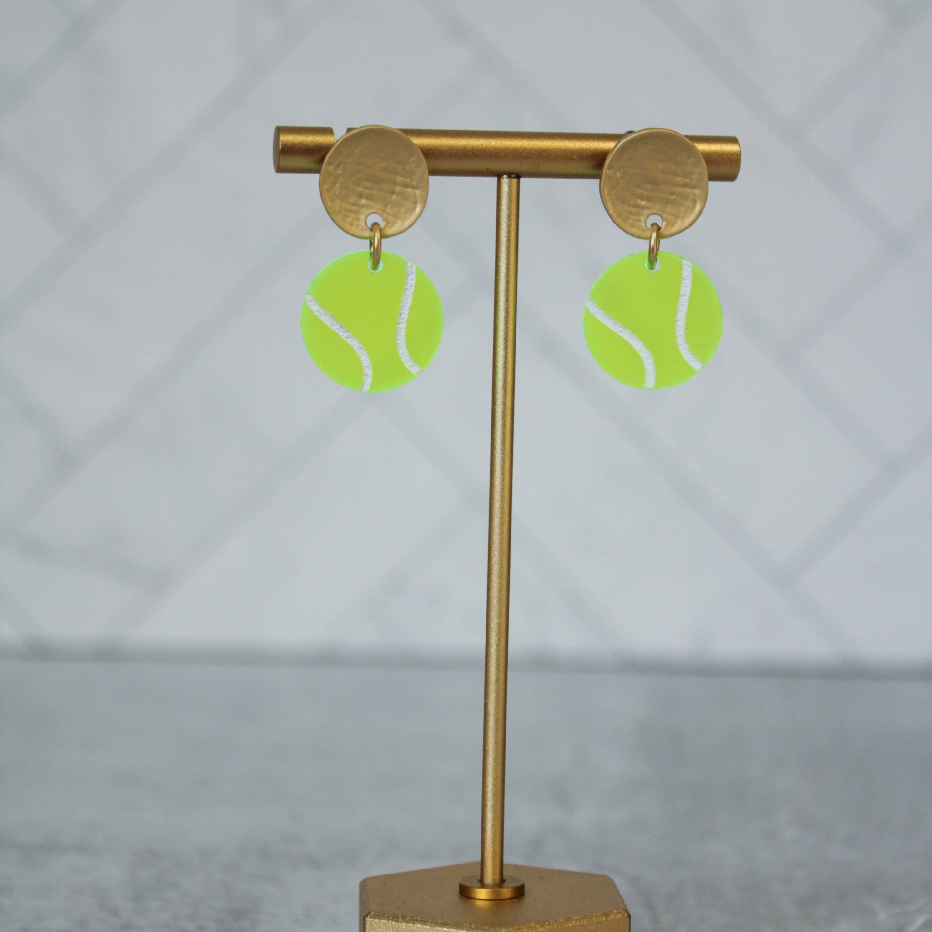 Neon Acrylic Tennis Earrings-Earrings-WMG-LouisGeorge Boutique, Women’s Fashion Boutique Located in Trussville, Alabama