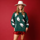 Sequin Santa Sweatshirt-Sweater-Fantastic Fawn-LouisGeorge Boutique, Women’s Fashion Boutique Located in Trussville, Alabama