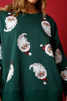 Sequin Santa Sweatshirt-Sweater-Fantastic Fawn-LouisGeorge Boutique, Women’s Fashion Boutique Located in Trussville, Alabama