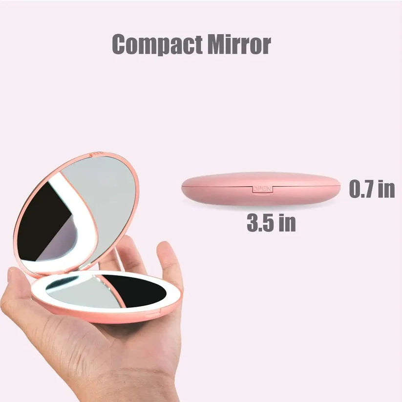Compact LED + Magnifying Mirror in Four Colors-Health & Beauty-LouisGeorge Boutique-LouisGeorge Boutique, Women’s Fashion Boutique Located in Trussville, Alabama