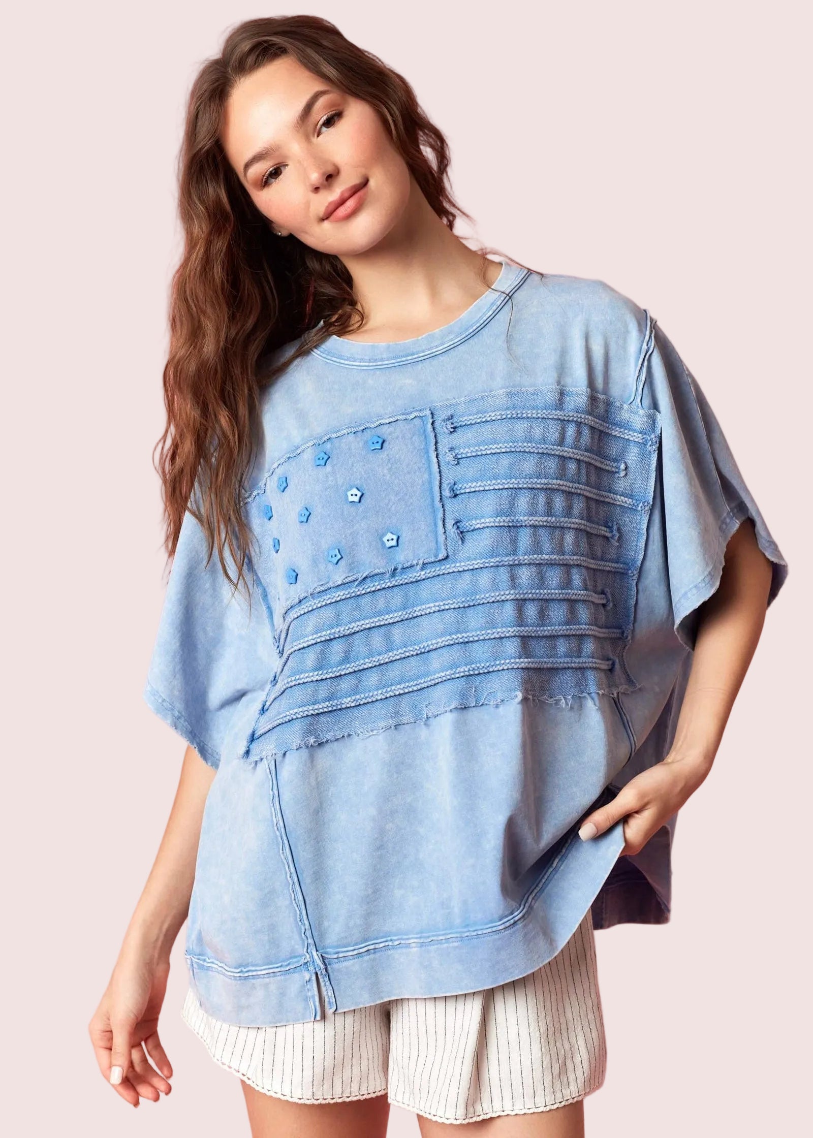 American Flag Mineral Wash Tee-Graphic Tee-LouisGeorge Boutique-LouisGeorge Boutique, Women’s Fashion Boutique Located in Trussville, Alabama
