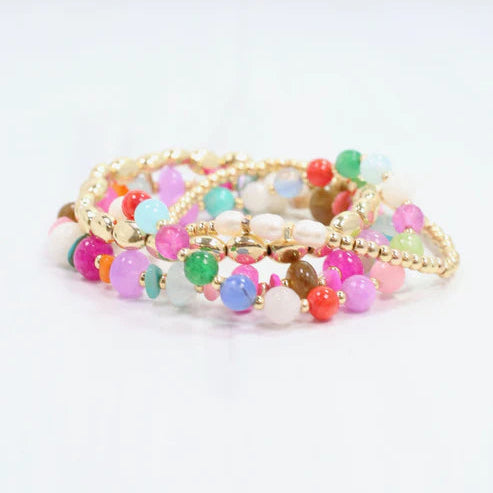 Jerome Beaded Stretch Bracelet Multi-Bracelet-Caroline Hill-LouisGeorge Boutique, Women’s Fashion Boutique Located in Trussville, Alabama