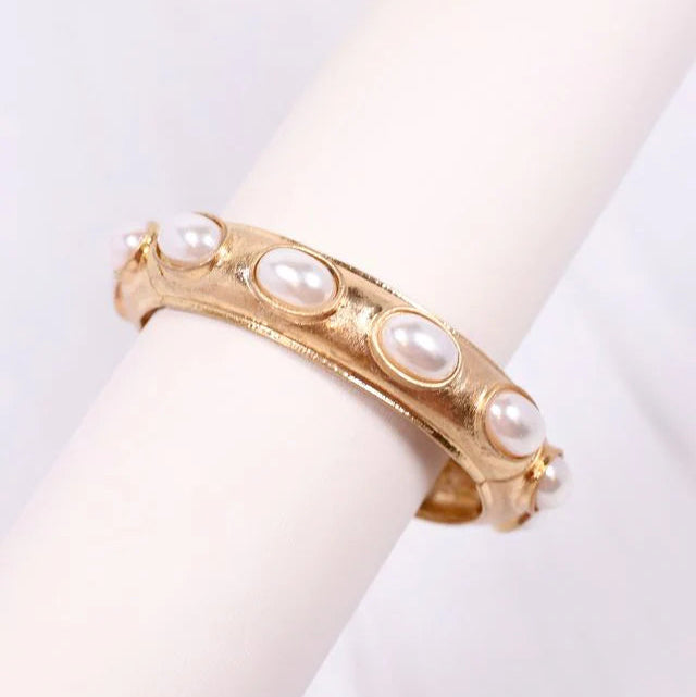 Harriette Pearl Bracelet Gold-Bracelet-Caroline Hill-LouisGeorge Boutique, Women’s Fashion Boutique Located in Trussville, Alabama