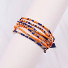 Karnes Bracelet Set - Orange & Navy-Bracelets-Caroline Hill-LouisGeorge Boutique, Women’s Fashion Boutique Located in Trussville, Alabama