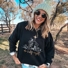 Oh Holy Night Sweatshirt - Black - Plus/Regular-Graphic Sweatshirt-LouisGeorge Boutique-LouisGeorge Boutique, Women’s Fashion Boutique Located in Trussville, Alabama