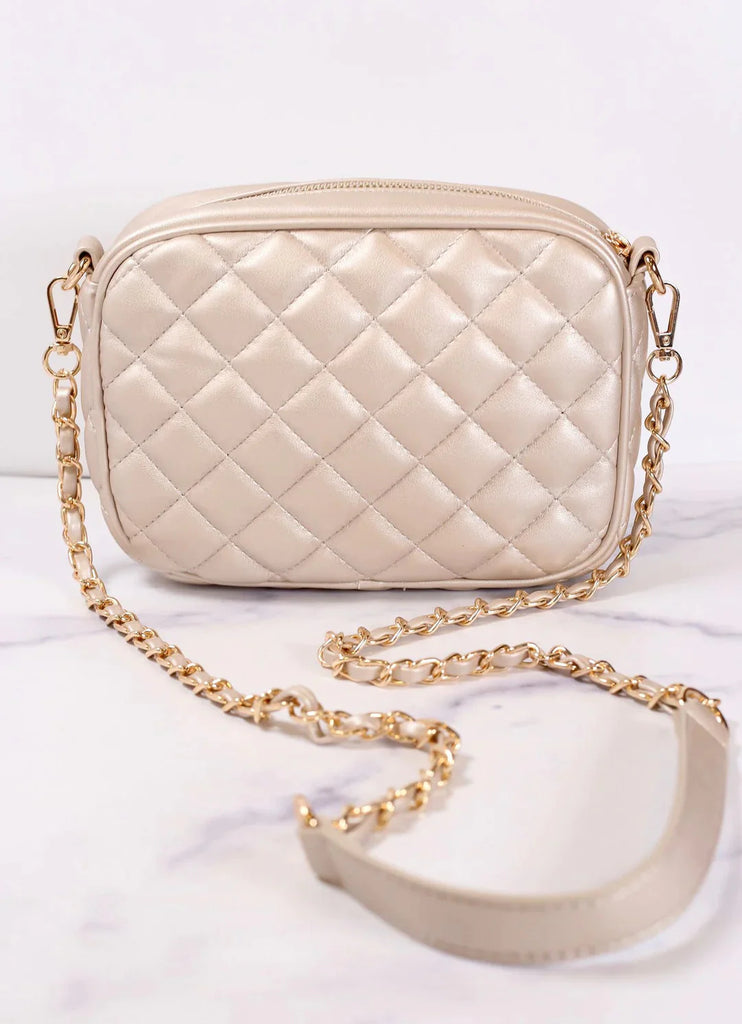 Olivia Quilted Crossbody - Light Pewter-Crossbody-Caroline Hill-LouisGeorge Boutique, Women’s Fashion Boutique Located in Trussville, Alabama