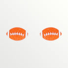 Orange & White Football Studs-Earrings-LouisGeorge Boutique-LouisGeorge Boutique, Women’s Fashion Boutique Located in Trussville, Alabama