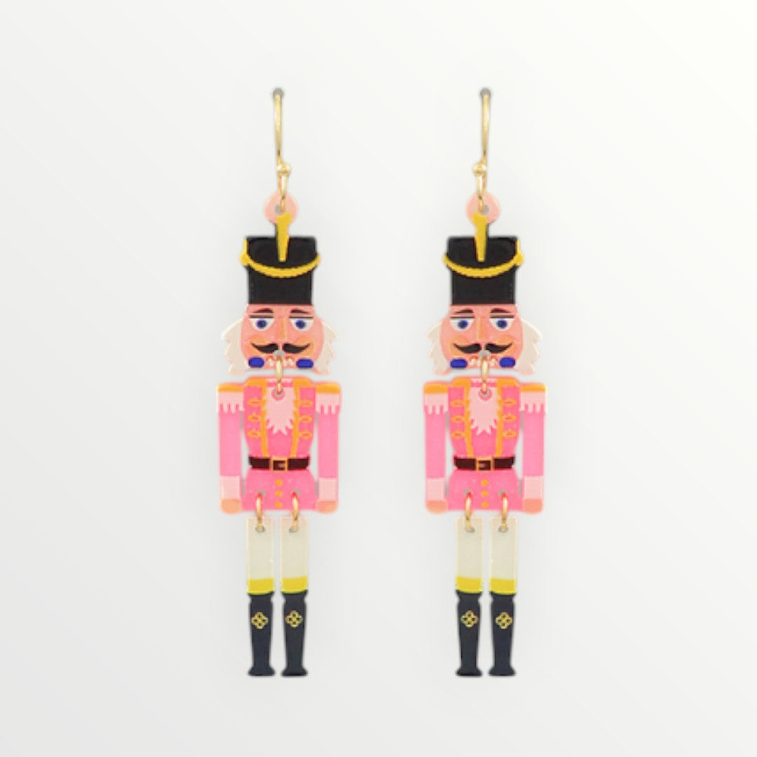 Dancing Nutcracker Pink Drop Earrings-Earrings-LouisGeorge Boutique-LouisGeorge Boutique, Women’s Fashion Boutique Located in Trussville, Alabama