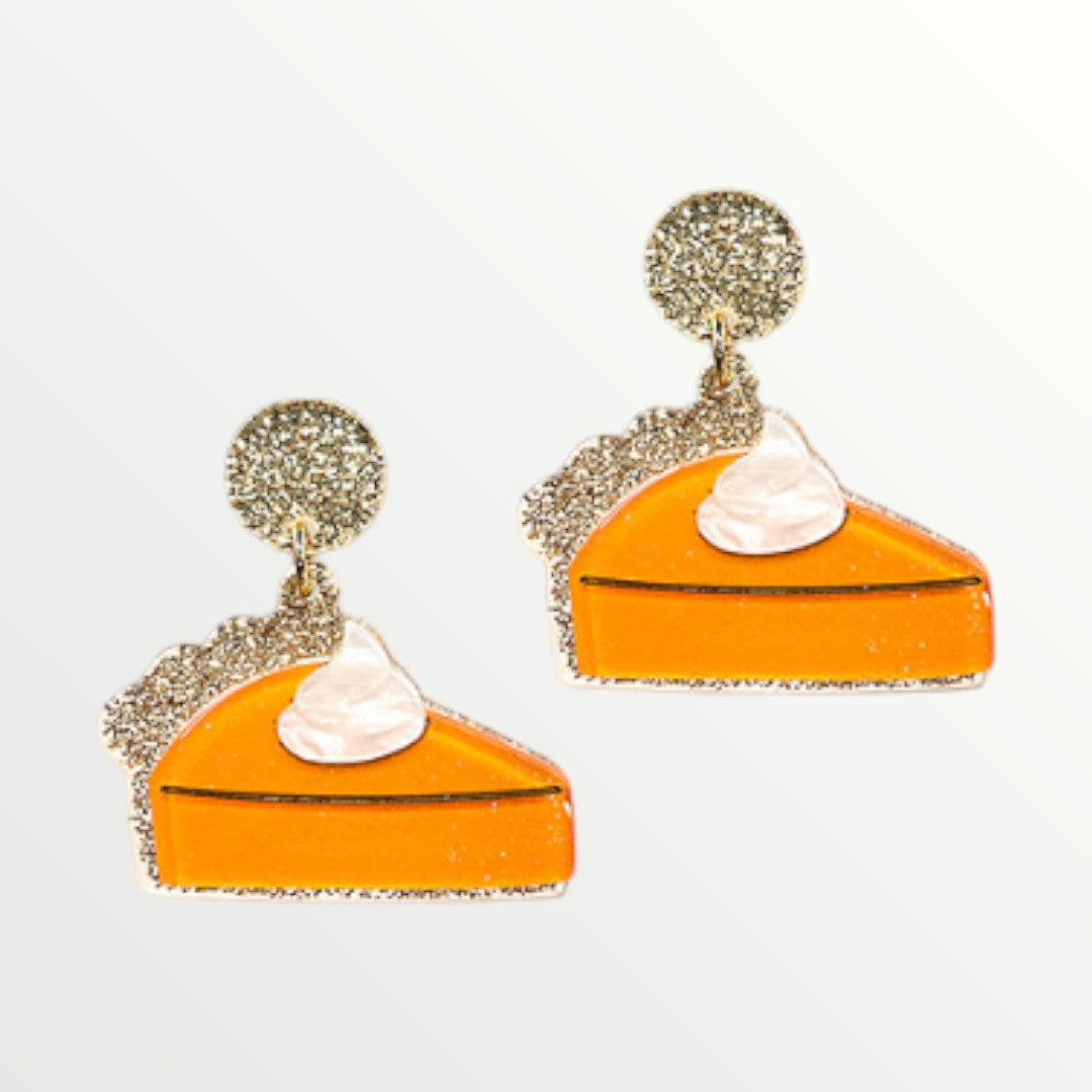 Pumpkin Pie Glitter Earrings-Earrings-LouisGeorge Boutique-LouisGeorge Boutique, Women’s Fashion Boutique Located in Trussville, Alabama