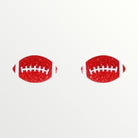 Red & White Football Studs-Earrings-LouisGeorge Boutique-LouisGeorge Boutique, Women’s Fashion Boutique Located in Trussville, Alabama