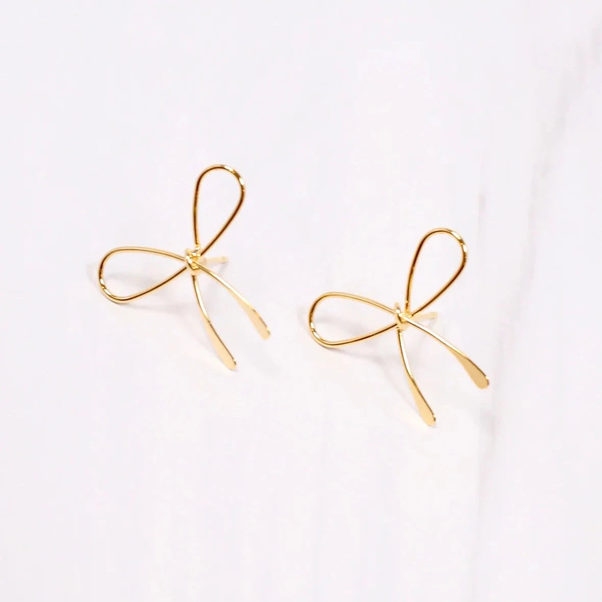 Rowena Bow Earrings Gold-Earrings-Caroline Hill-LouisGeorge Boutique, Women’s Fashion Boutique Located in Trussville, Alabama