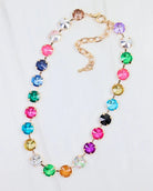 Shalimar Large Rhinestone Necklace Dark Multi-Necklaces-LouisGeorge Boutique-LouisGeorge Boutique, Women’s Fashion Boutique Located in Trussville, Alabama
