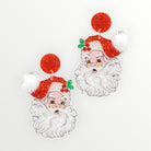 Santa Acrylic Earrings-Earrings-LouisGeorge Boutique-LouisGeorge Boutique, Women’s Fashion Boutique Located in Trussville, Alabama