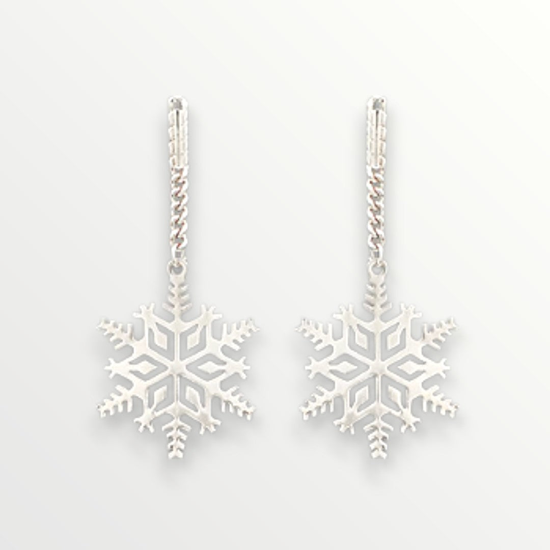 Silver Snowflake Drop Earrings-Earrings-LouisGeorge Boutique-LouisGeorge Boutique, Women’s Fashion Boutique Located in Trussville, Alabama