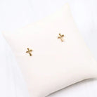 Anmore Cross Stud Earring Gold-Earrings-Caroline Hill-LouisGeorge Boutique, Women’s Fashion Boutique Located in Trussville, Alabama
