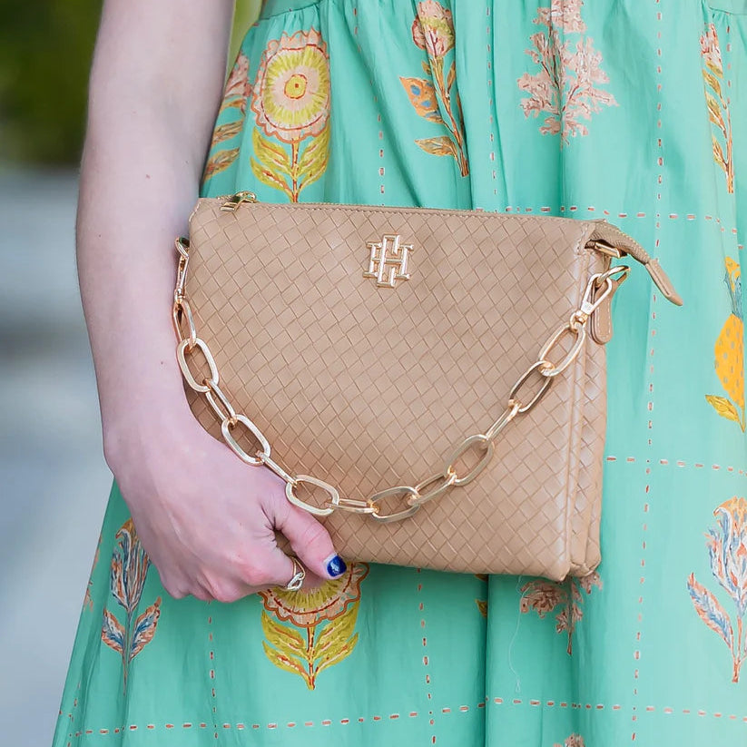 Ariana Crossbody Woven Tan-Handbags-Caroline Hill-LouisGeorge Boutique, Women’s Fashion Boutique Located in Trussville, Alabama