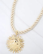 Grand Haven Sun Cord Necklace Gold-Necklaces-Caroline Hill-LouisGeorge Boutique, Women’s Fashion Boutique Located in Trussville, Alabama