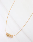 Atlantic Rondelle Charm Necklace WR Gold-Necklaces-Caroline Hill-LouisGeorge Boutique, Women’s Fashion Boutique Located in Trussville, Alabama