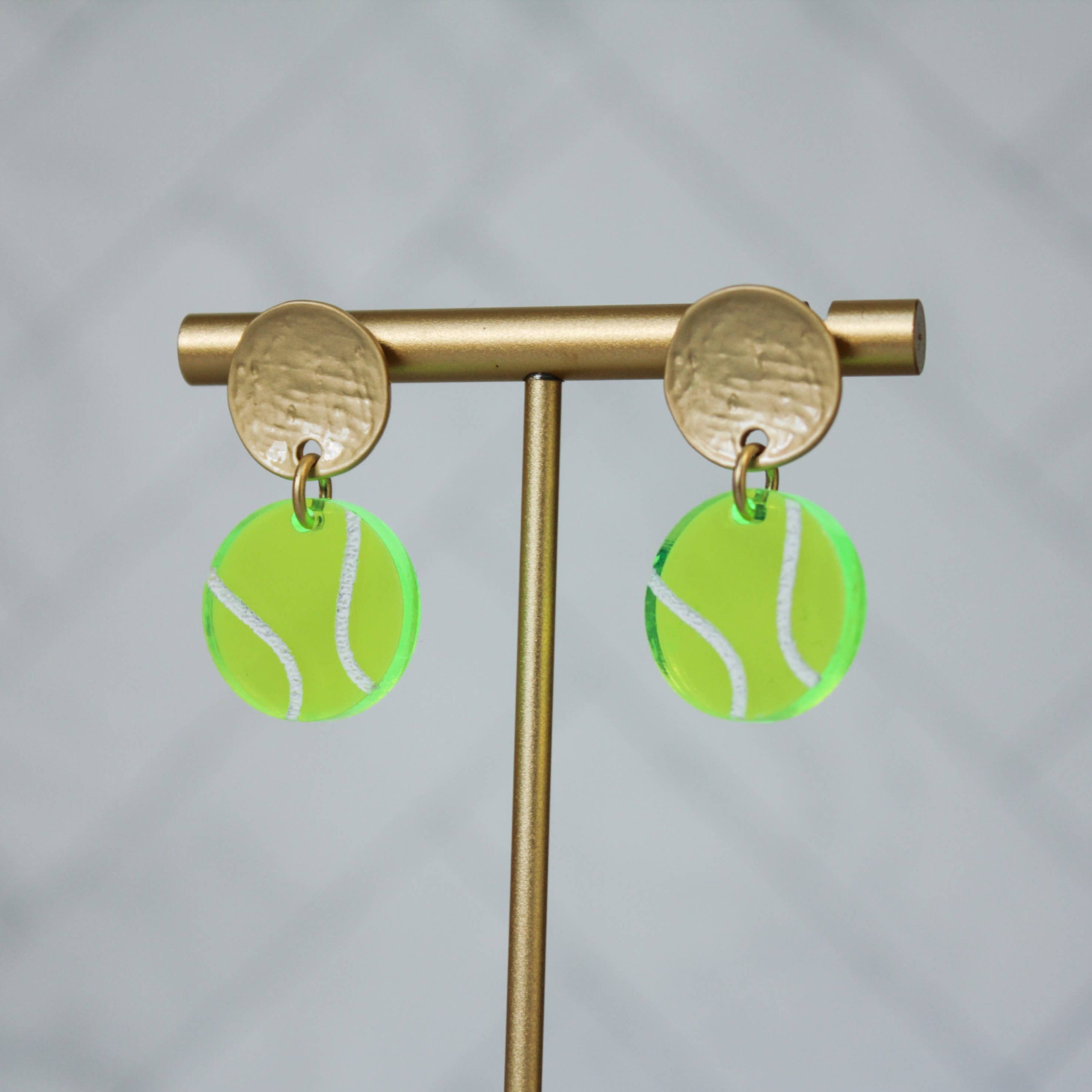 Neon Acrylic Tennis Earrings-Earrings-WMG-LouisGeorge Boutique, Women’s Fashion Boutique Located in Trussville, Alabama