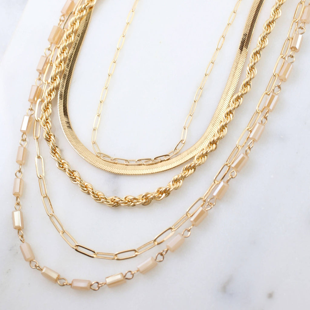 Gail Multi Layered Necklace-Necklaces-Caroline Hill-LouisGeorge Boutique, Women’s Fashion Boutique Located in Trussville, Alabama
