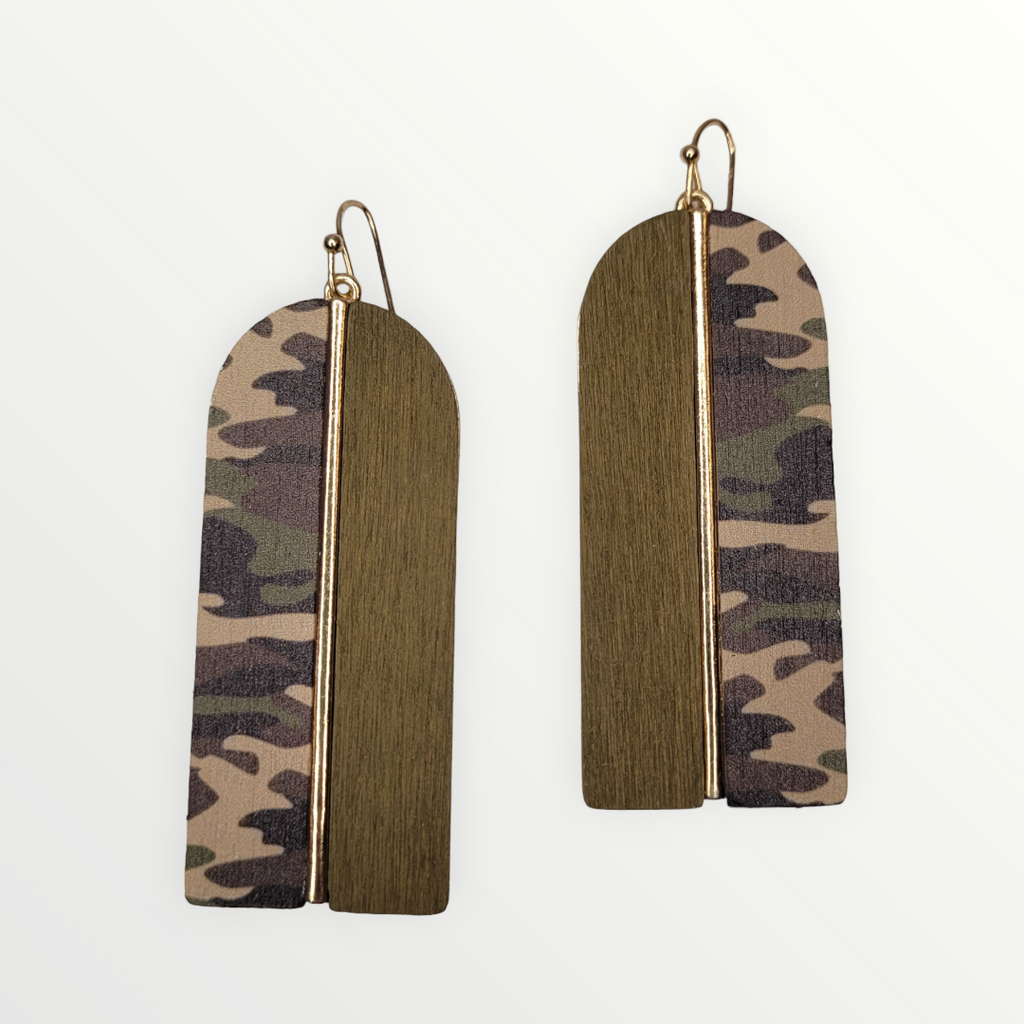 Camo Green Earrings-Earrings-louisgeorgeboutique-LouisGeorge Boutique, Women’s Fashion Boutique Located in Trussville, Alabama