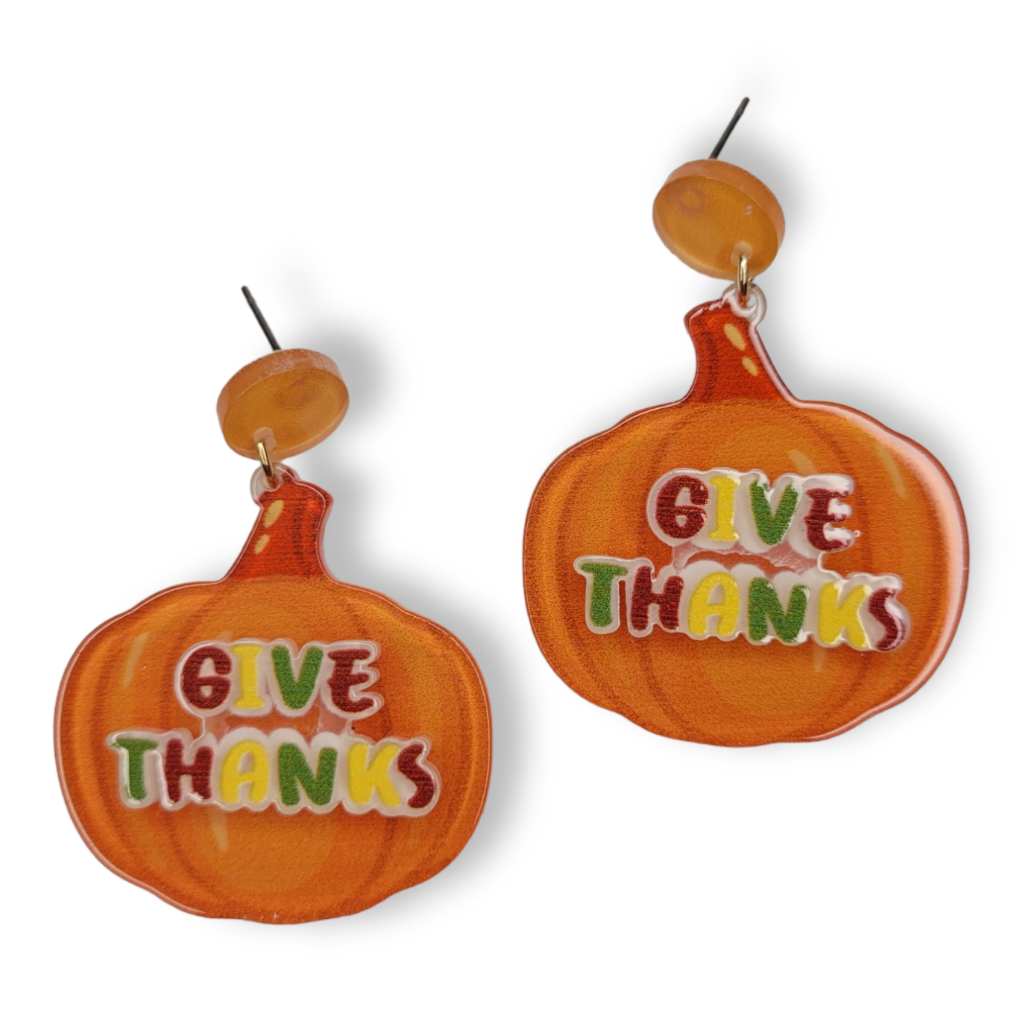 Give Thanks Pumpkin Earrings-Earrings-LouisGeorge Boutique-LouisGeorge Boutique, Women’s Fashion Boutique Located in Trussville, Alabama