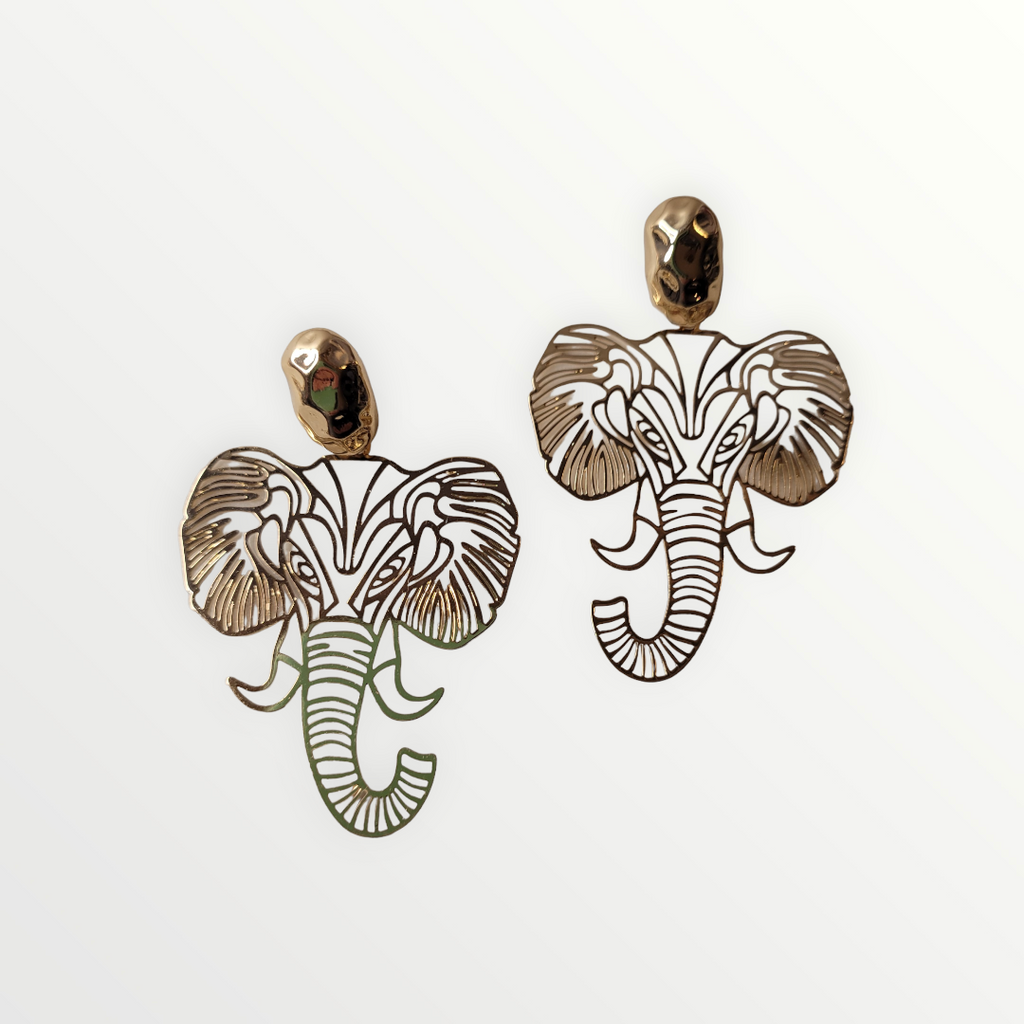 Gold Elephant Earrings-Earrings-LouisGeorge Boutique-LouisGeorge Boutique, Women’s Fashion Boutique Located in Trussville, Alabama