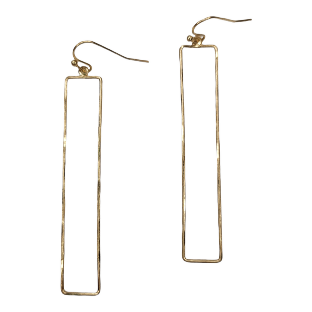 Gold Rectangle Earrings-Earrings-louisgeorgeboutique-LouisGeorge Boutique, Women’s Fashion Boutique Located in Trussville, Alabama