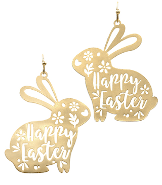 Easter Bunny Gold Filigree Earrings-Earrings-LouisGeorge Boutique-LouisGeorge Boutique, Women’s Fashion Boutique Located in Trussville, Alabama
