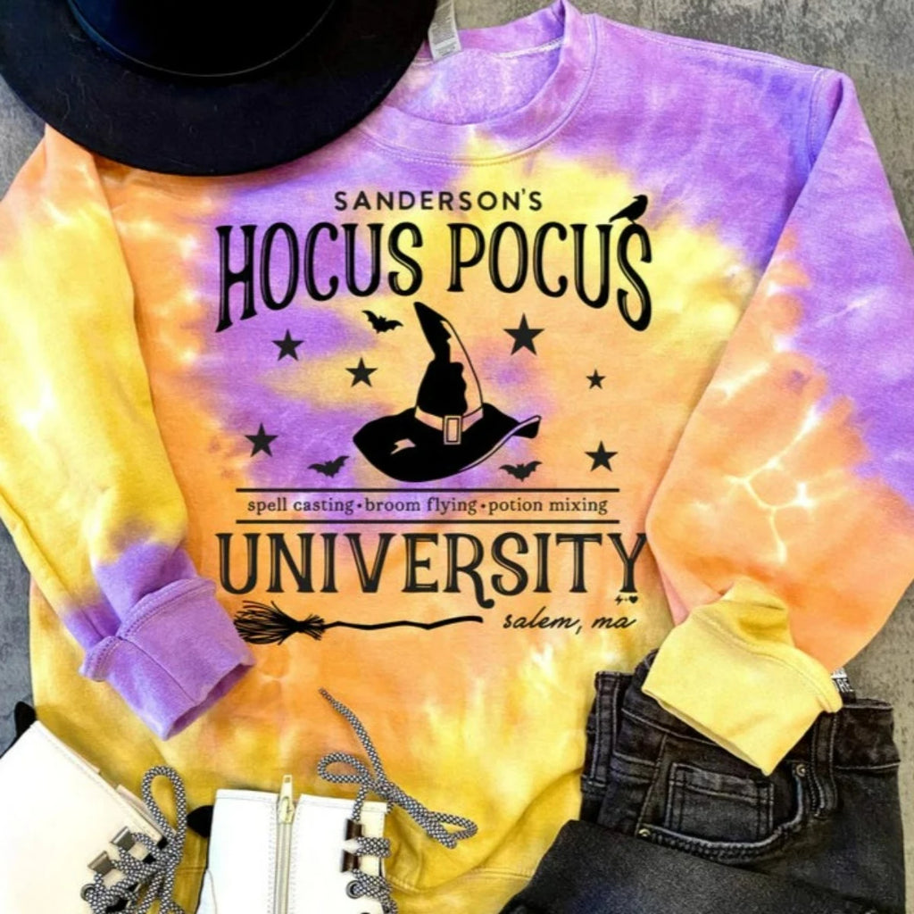Hocus Pocus Tie-Dye Sweatshirt-H&H-LouisGeorge Boutique, Women’s Fashion Boutique Located in Trussville, Alabama
