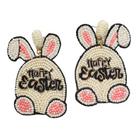 Happy Easter Bunny Bum Beaded Earrings-Earrings-LouisGeorge Boutique-LouisGeorge Boutique, Women’s Fashion Boutique Located in Trussville, Alabama