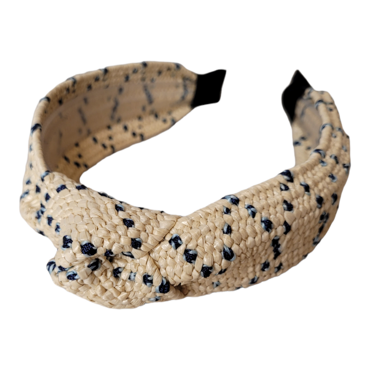 Top Knot Raffia Headband Universal Thread Tan/Black bundle RAFFIA KNOTTED HEADBAND - TikTok Shop main image 4