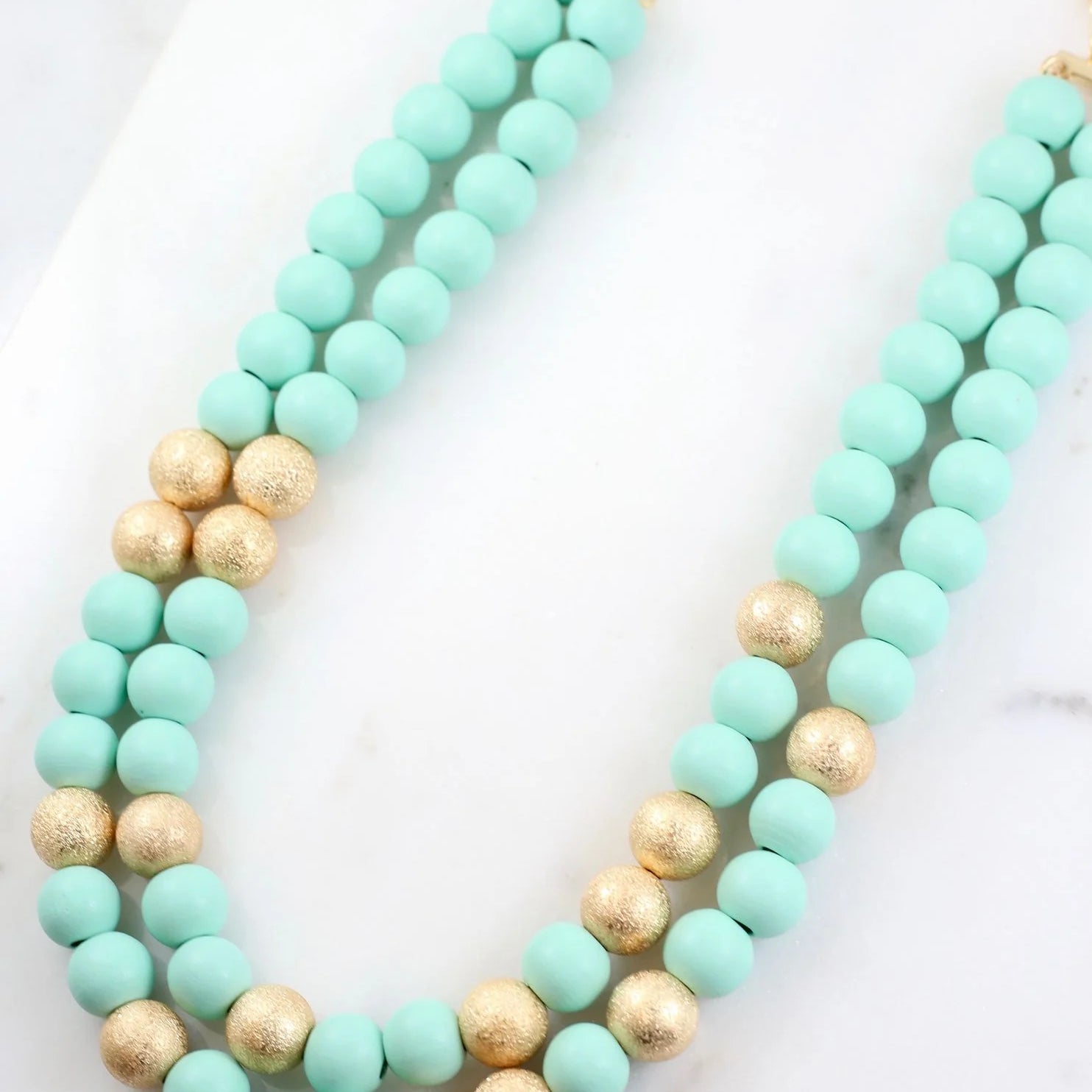 Isabelle Layered Necklace Mint-Necklaces-Caroline Hill-LouisGeorge Boutique, Women’s Fashion Boutique Located in Trussville, Alabama