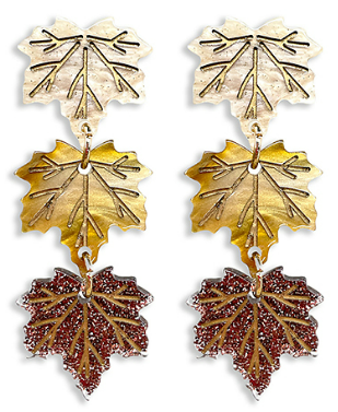 Fall Leaves Ivory/Brown Earrings-Earrings-LouisGeorge Boutique-LouisGeorge Boutique, Women’s Fashion Boutique Located in Trussville, Alabama