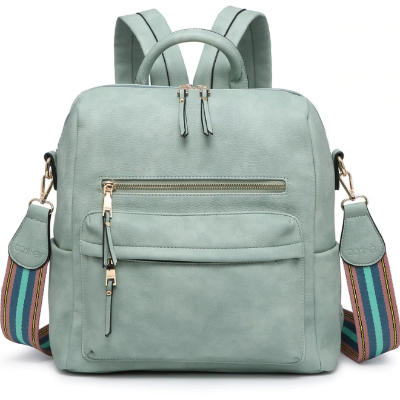 Amelia Convertible Backpack with Guitar Strap - Light Teal-Handbags-Jen & Co-LouisGeorge Boutique, Women’s Fashion Boutique Located in Trussville, Alabama