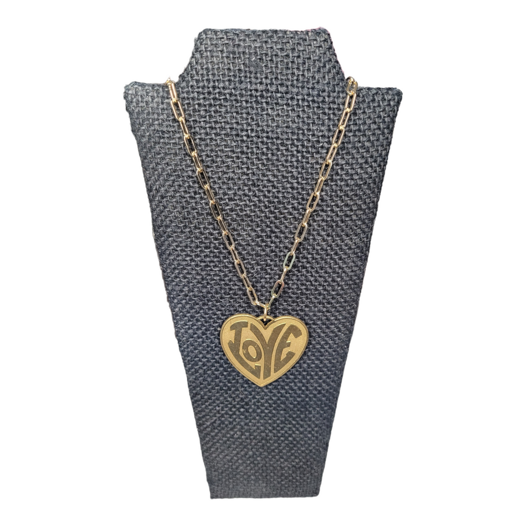 LOVE Heart Necklace-Necklaces-LouisGeorge Boutique-LouisGeorge Boutique, Women’s Fashion Boutique Located in Trussville, Alabama