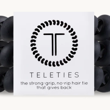 TELETIES Hair Tie - Large - Matte Black-Accessories-TELETIES-LouisGeorge Boutique, Women’s Fashion Boutique Located in Trussville, Alabama