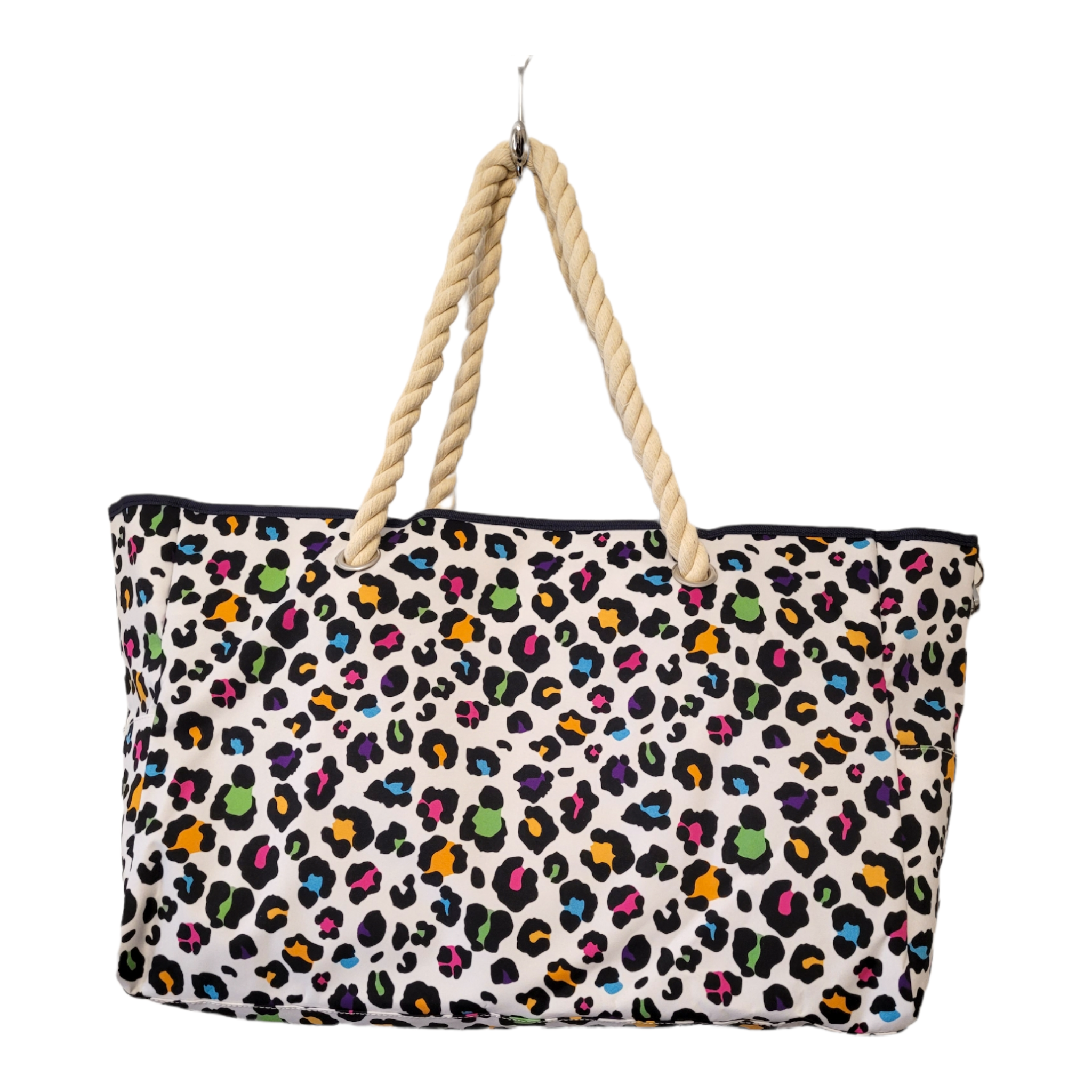 Beach Tote - Bright Multicolored Leopard-Handbags-LouisGeorge Boutique-LouisGeorge Boutique, Women’s Fashion Boutique Located in Trussville, Alabama