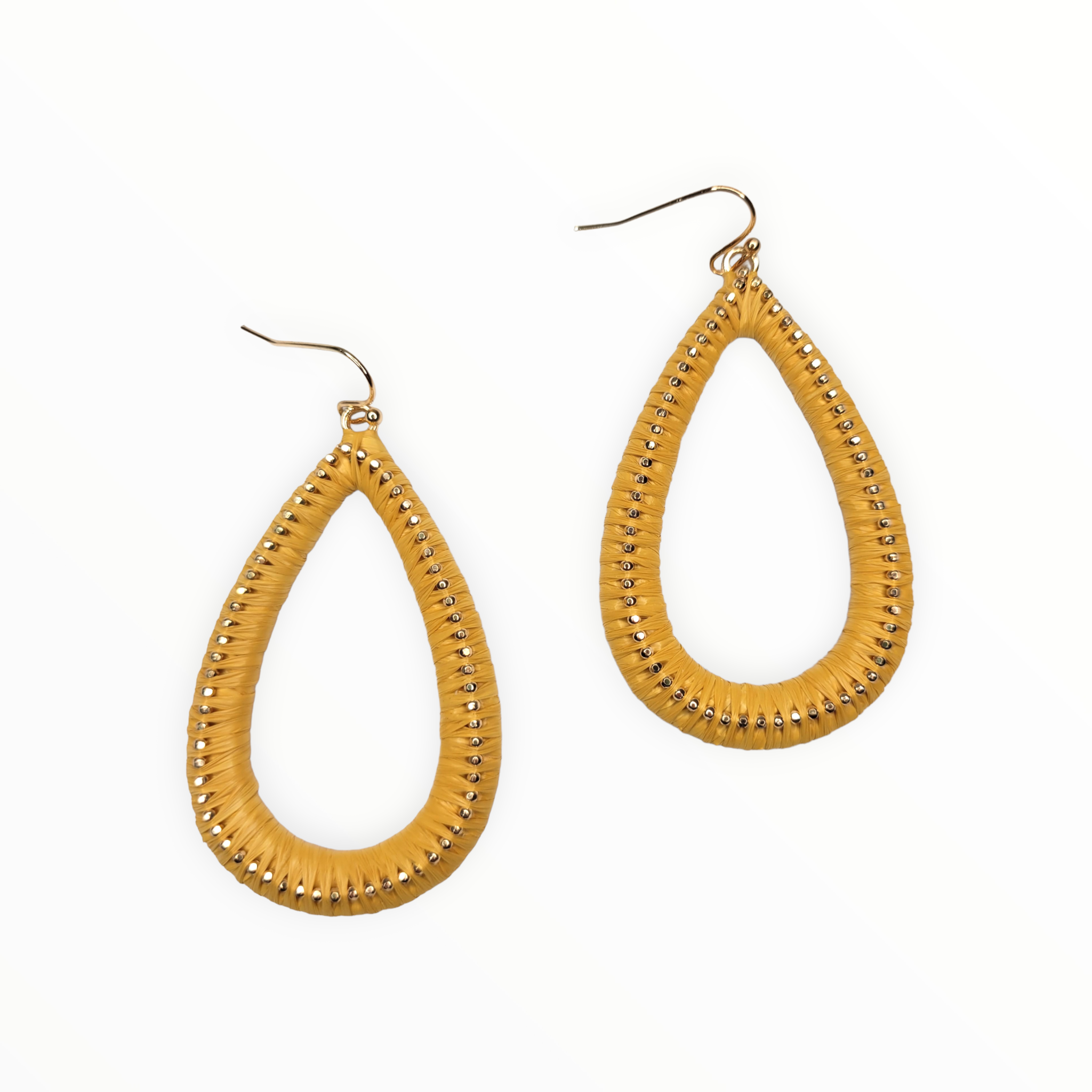 Mustard & Gold Teardrop Earrings-Earrings-louisgeorgeboutique-LouisGeorge Boutique, Women’s Fashion Boutique Located in Trussville, Alabama