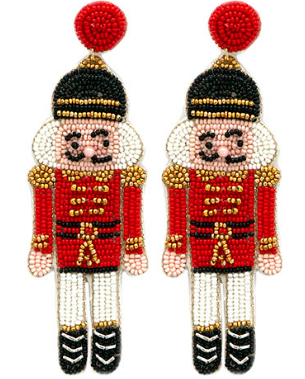 Beaded Nutcracker Earrings-Earrings-LouisGeorge Boutique-LouisGeorge Boutique, Women’s Fashion Boutique Located in Trussville, Alabama