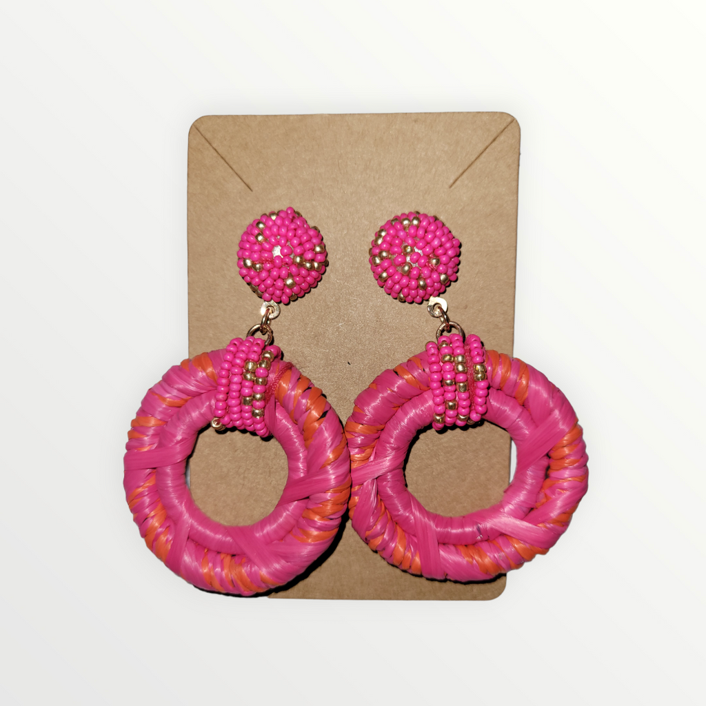 Pink Summer Earrings-Earrings-louisgeorgeboutique-LouisGeorge Boutique, Women’s Fashion Boutique Located in Trussville, Alabama