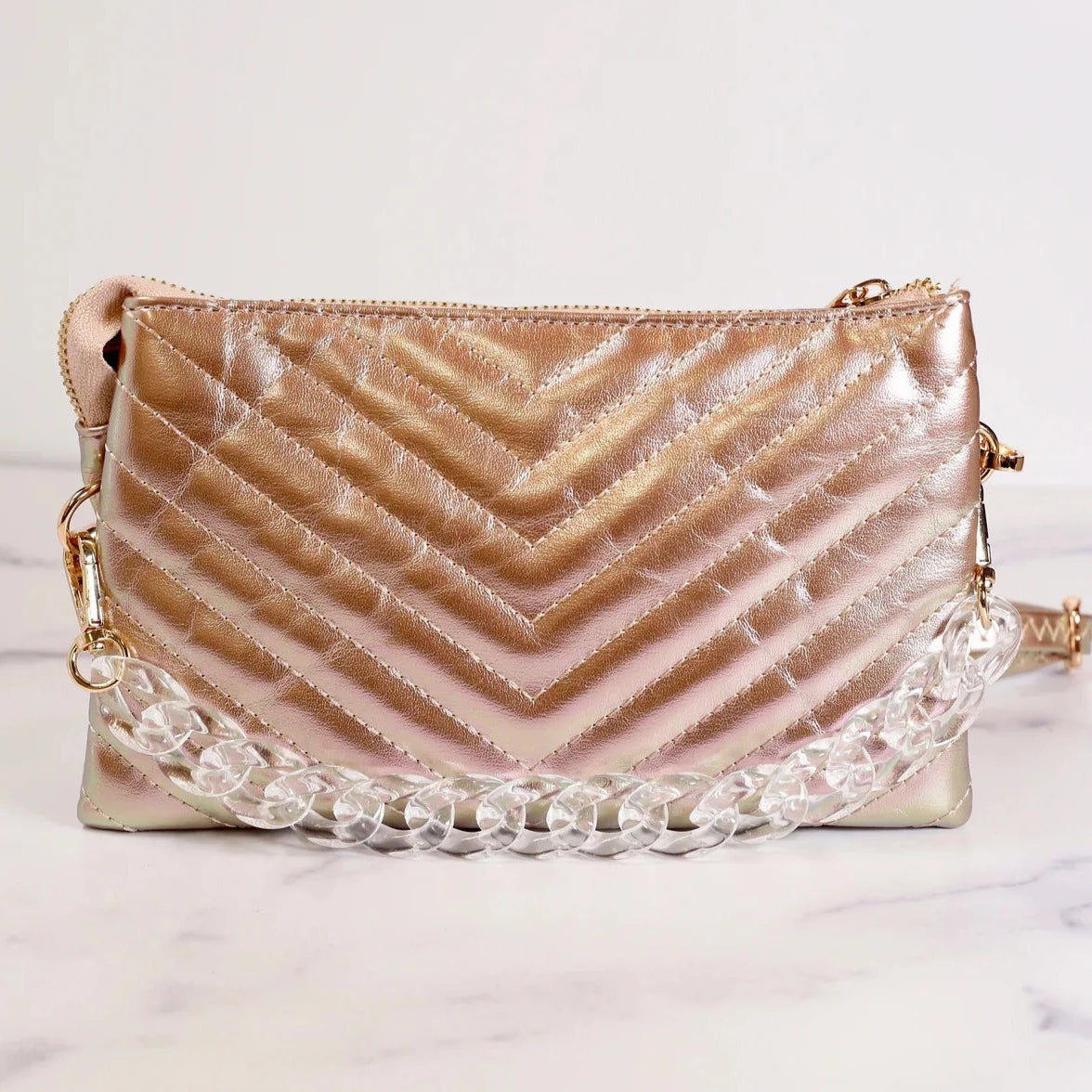 LouisGeorge Boutique Ariana Metallic Crossbody