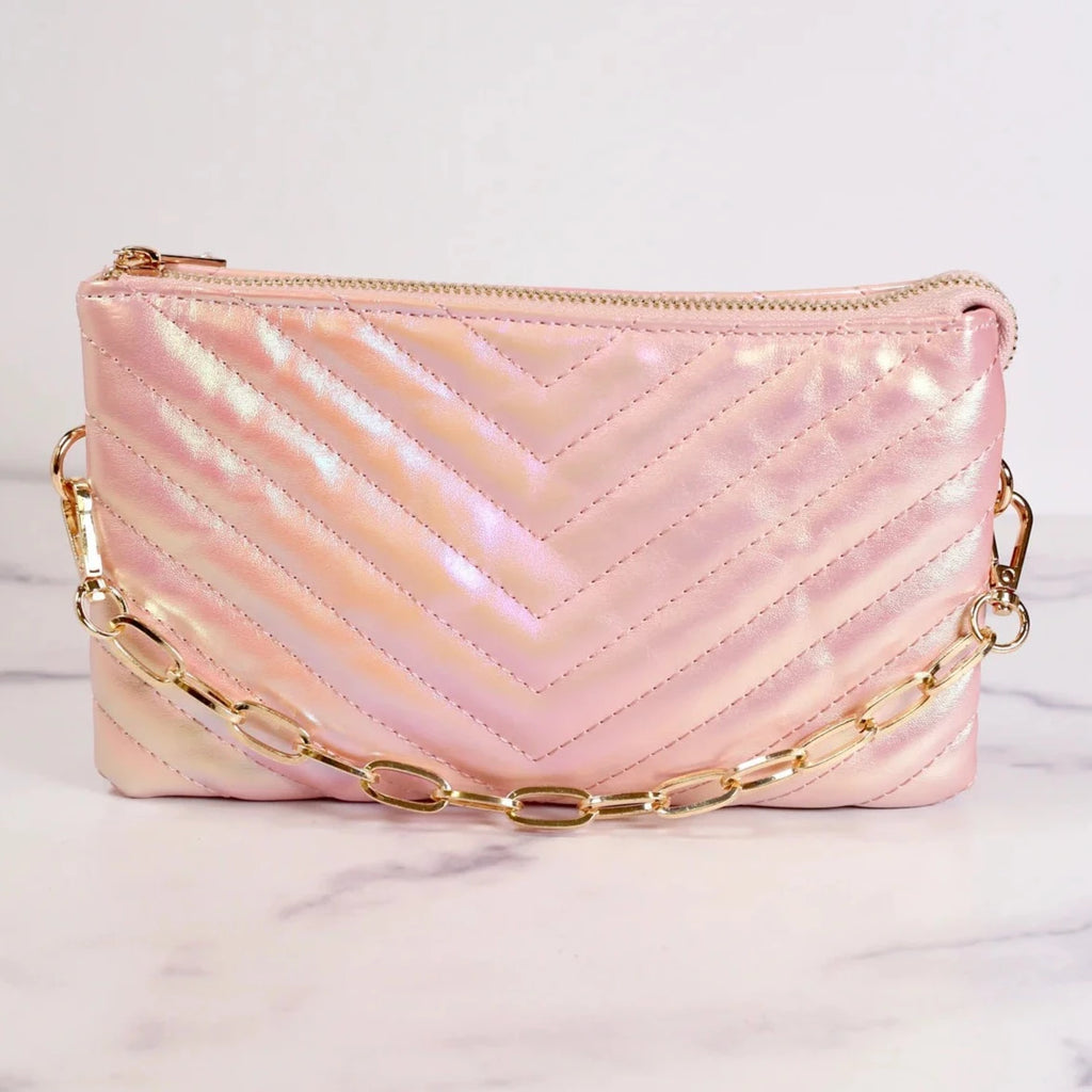 Sherman Quilted Crossbody - Pink Opal-Handbags-Caroline Hill-LouisGeorge Boutique, Women’s Fashion Boutique Located in Trussville, Alabama