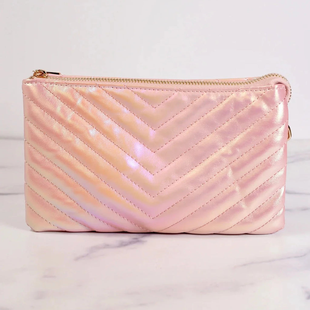 Sherman Pink Opal Quilted Crossbody-Handbags-Caroline Hill-LouisGeorge Boutique, Women’s Fashion Boutique Located in Trussville, Alabama