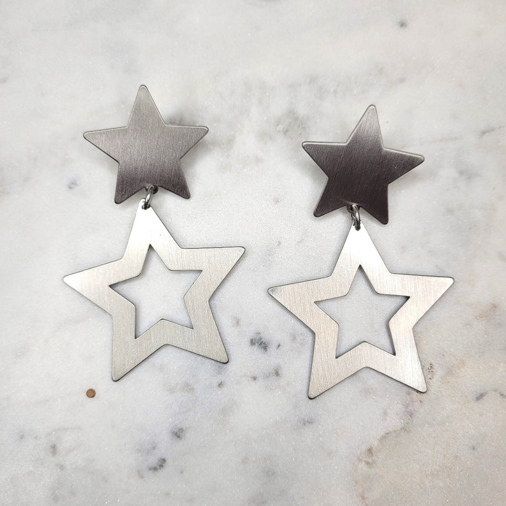 Starstruck Silver Earrings-Earrings-louisgeorgeboutique-LouisGeorge Boutique, Women’s Fashion Boutique Located in Trussville, Alabama