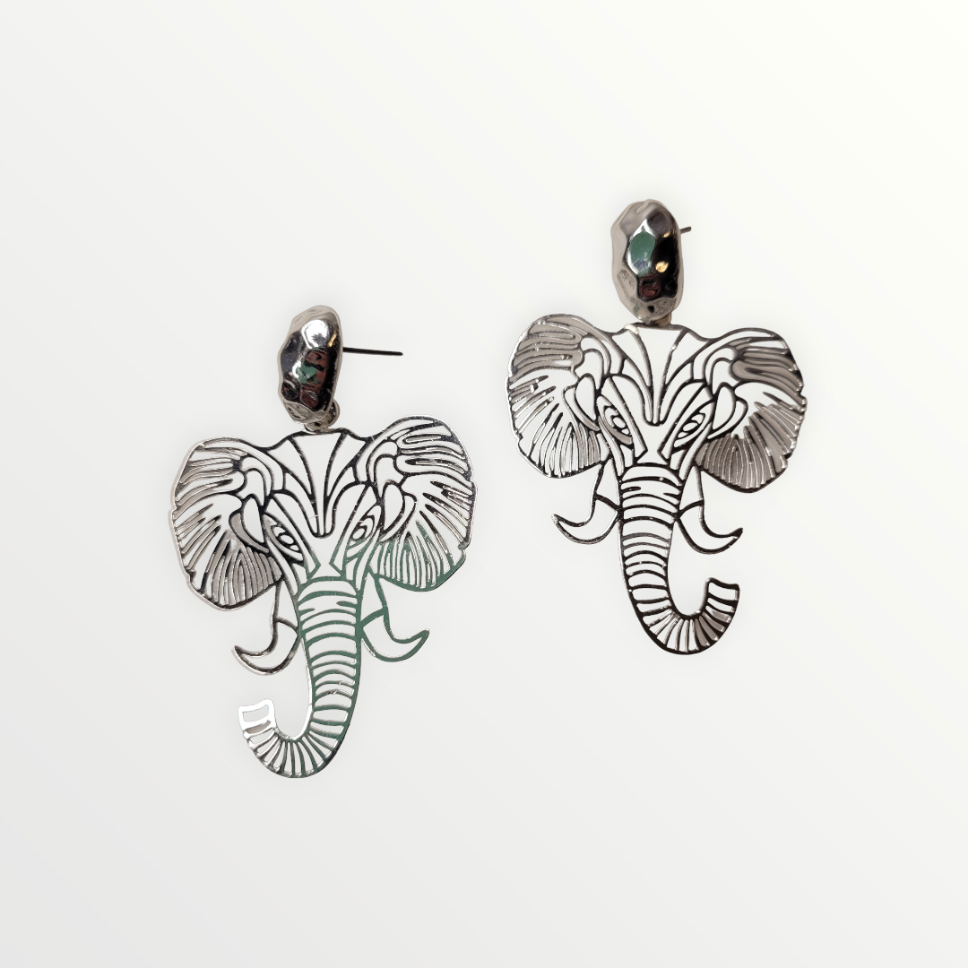 Silver Elephant Earrings-Earrings-LouisGeorge Boutique-LouisGeorge Boutique, Women’s Fashion Boutique Located in Trussville, Alabama