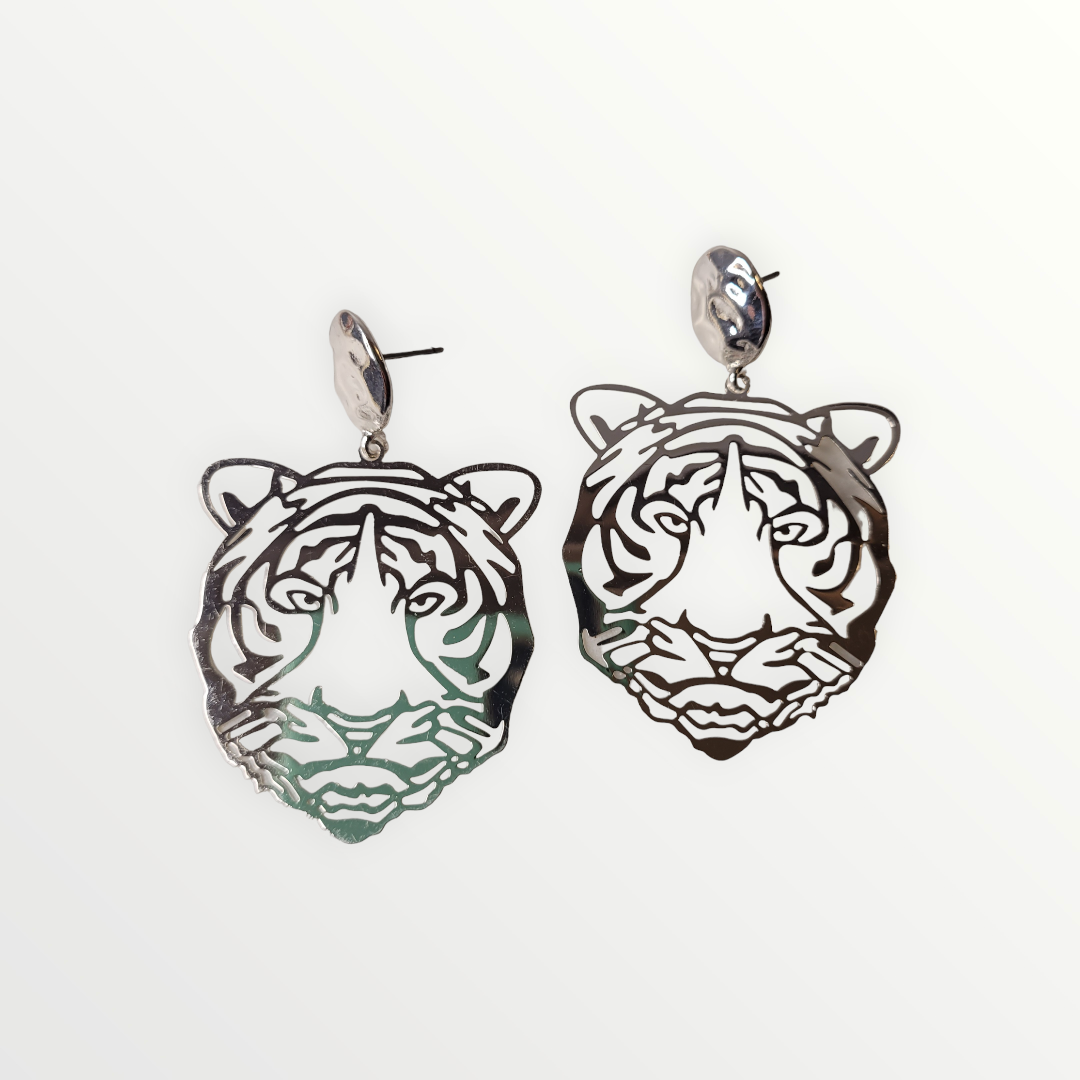 Silver Tigers Earrings-Earrings-LouisGeorge Boutique-LouisGeorge Boutique, Women’s Fashion Boutique Located in Trussville, Alabama