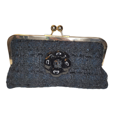 Trixie - Vintage Ch💗nel Black Plaid Wool-Handbags-Glenda Gies-LouisGeorge Boutique, Women’s Fashion Boutique Located in Trussville, Alabama