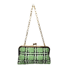 Trixie - Vintage Ch💗nel Granny Apple Green & Black Plaid Wool-Handbags-Glenda Gies-LouisGeorge Boutique, Women’s Fashion Boutique Located in Trussville, Alabama